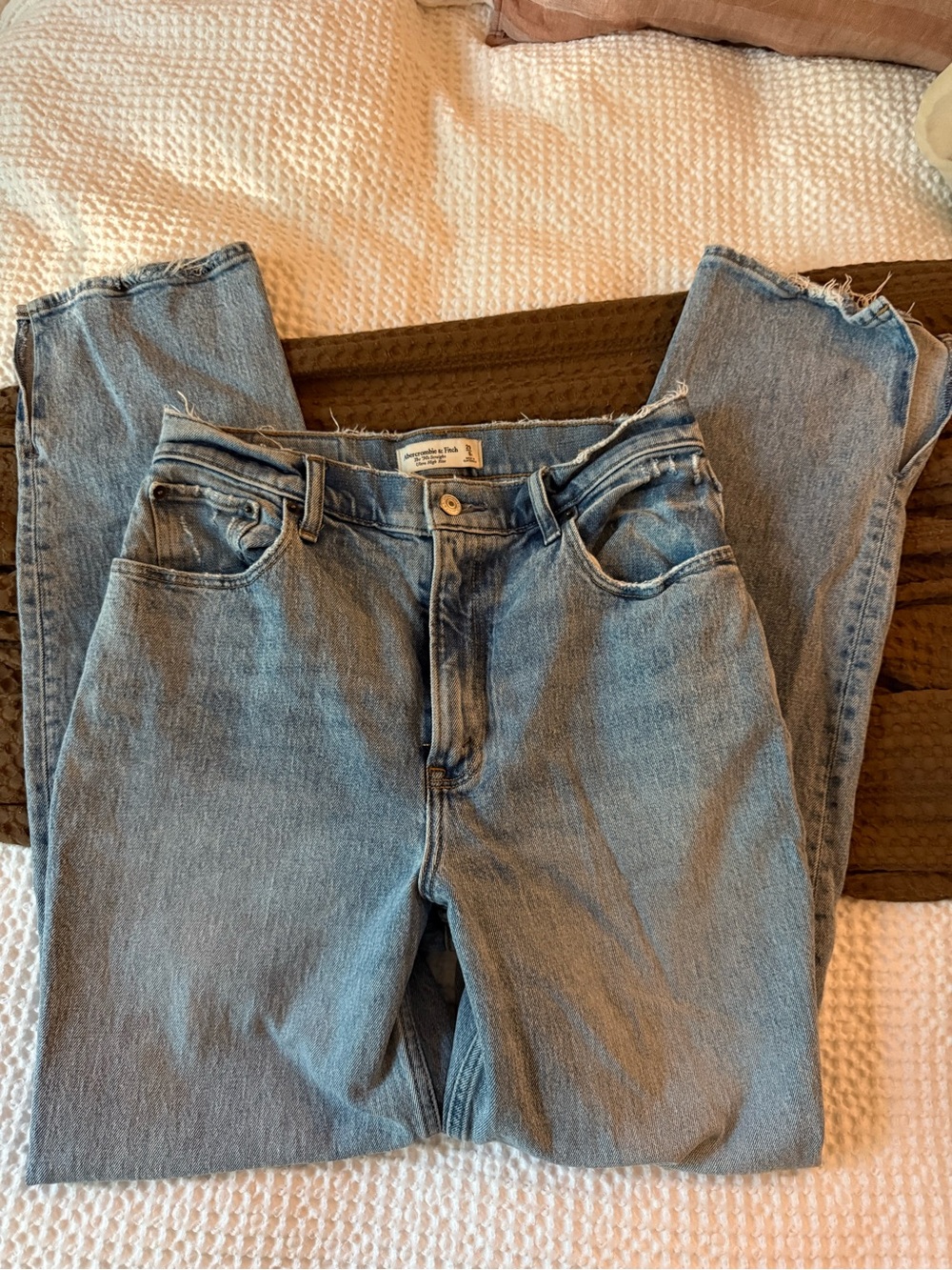 Abercrombie Split Hem Straight Jeans